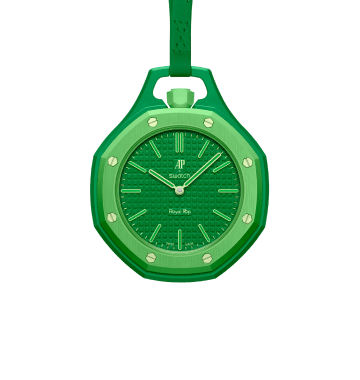Royal Pop GREEN EIGHT watch close-up studio view